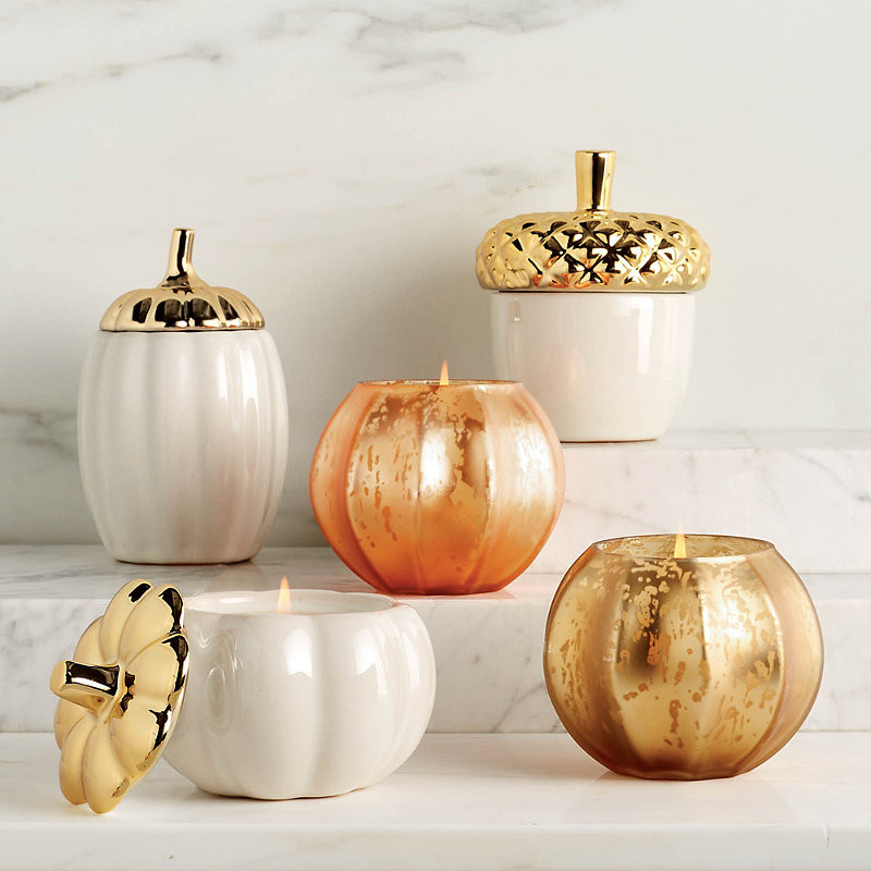 Illume Fall Pumpkin Candles - Ceramic, Autumn Chestnut - Frontgate | Frontgate