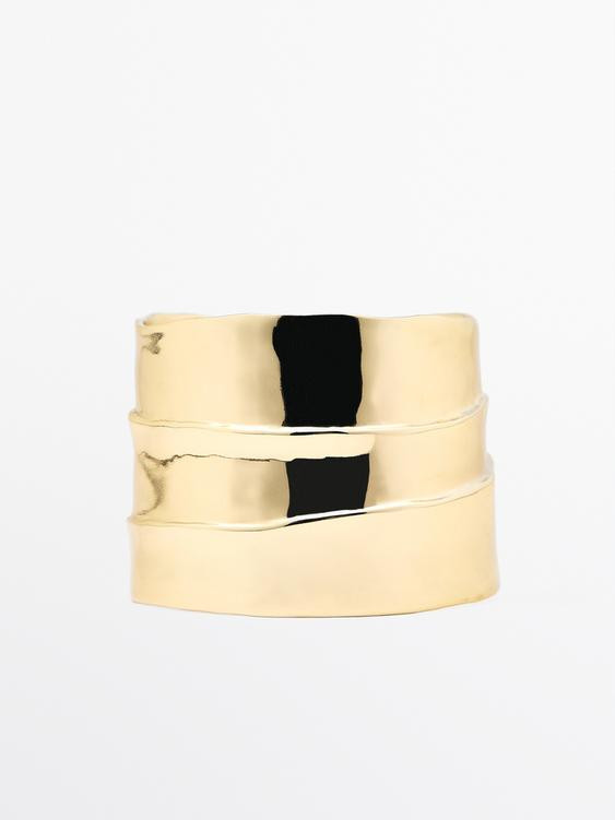 Pleated metal cuff | Zara US