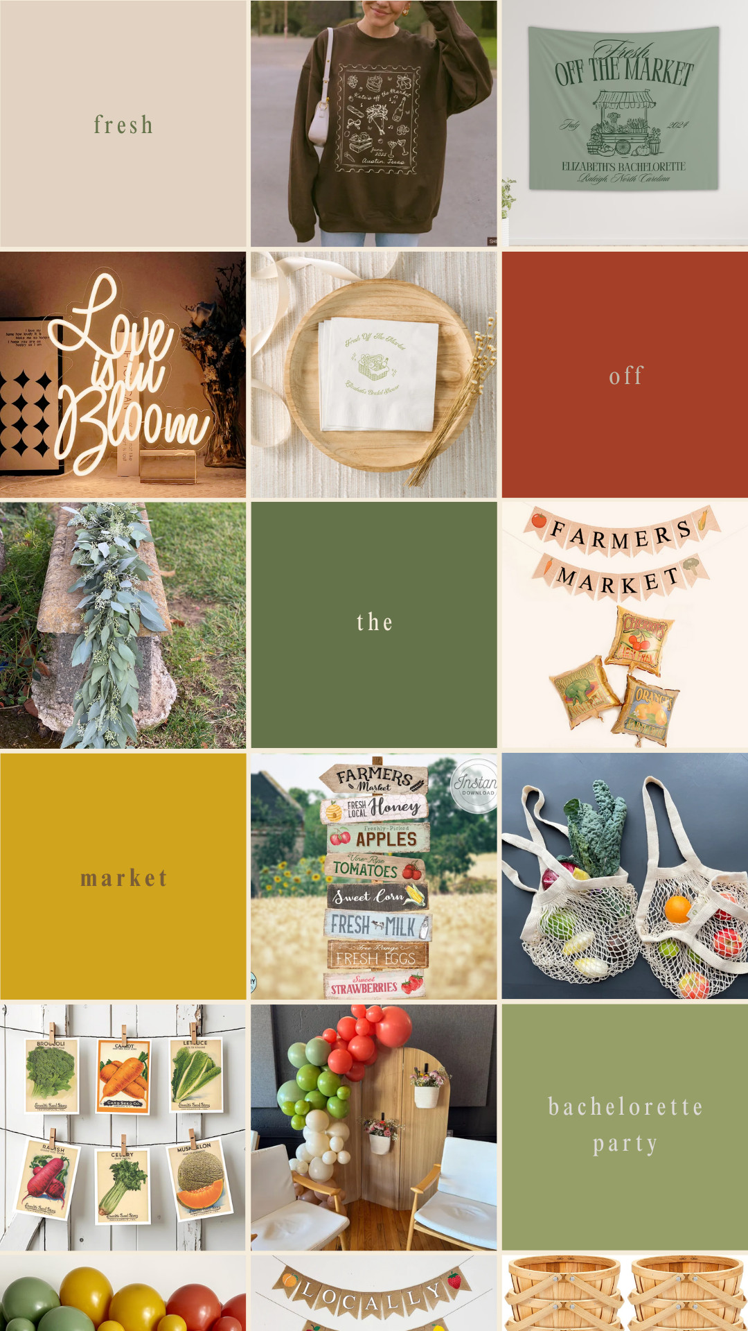 Planning a bachelorette that’s more farmers market than night club? 🌿 This Fresh Off the Market theme is perfect for the bride who loves fresh blooms, cozy mornings, and locally grown vibes.

From vintage seed packet decor to personalized produce-inspired party gifts, I linked all the cute details to help you recreate this charming, garden-to-glam weekend. 🥕🍓

Tap to shop the entire collection & bring your farm-fresh bach vision to life. 

 #LTKParties #LTKStyleTip #LTKWedding