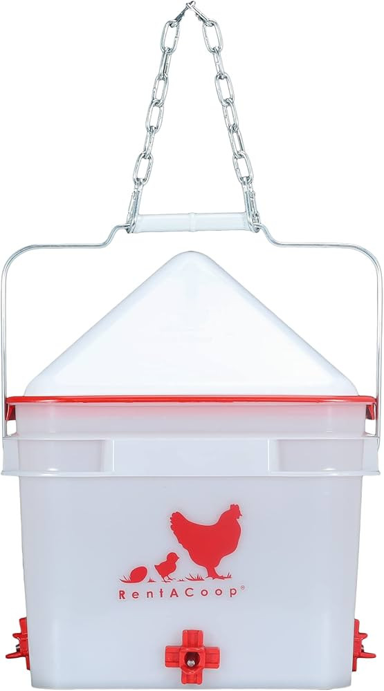 2 Gallon Chicken Waterer - Horizontal Nipple Setup (Center Placement) | Amazon (US)