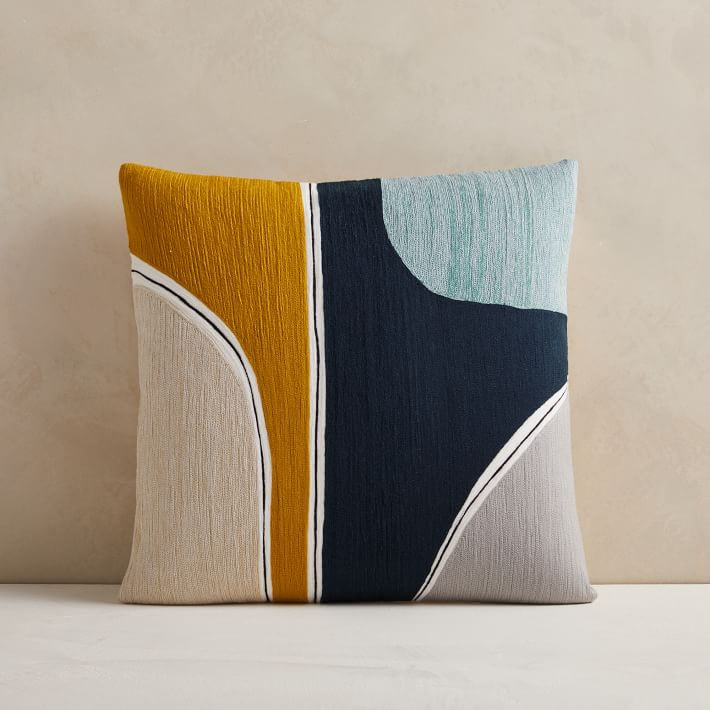 Crewel Outlined Shapes Pillow Cover | West Elm (US)