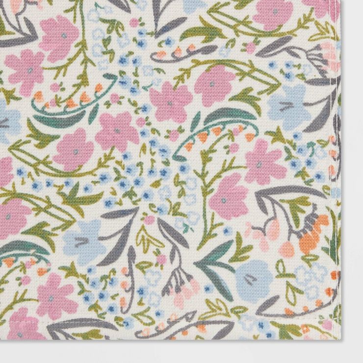 Floral Printed Easter Hand Towel Pink/Green - Threshold™ | Target