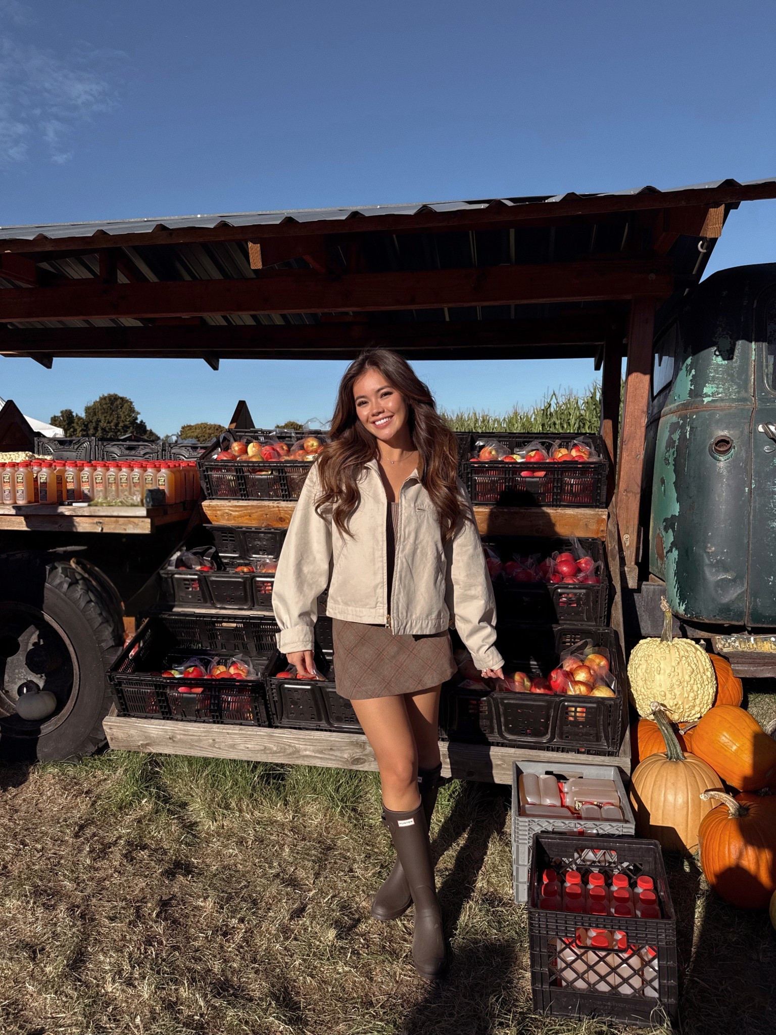 pumpkin patch outfit 
Jacket - wearing size large (2-3 sizes up) for oversized fit 

#LTKPetite #LTKSeasonal