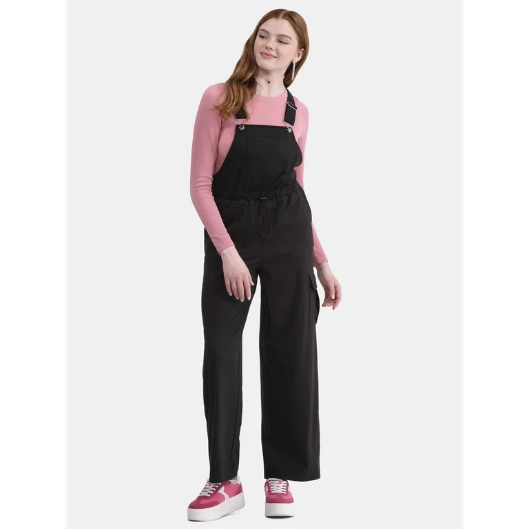 No Boundaries Bungee Waist Overalls, Women's | Walmart (US)