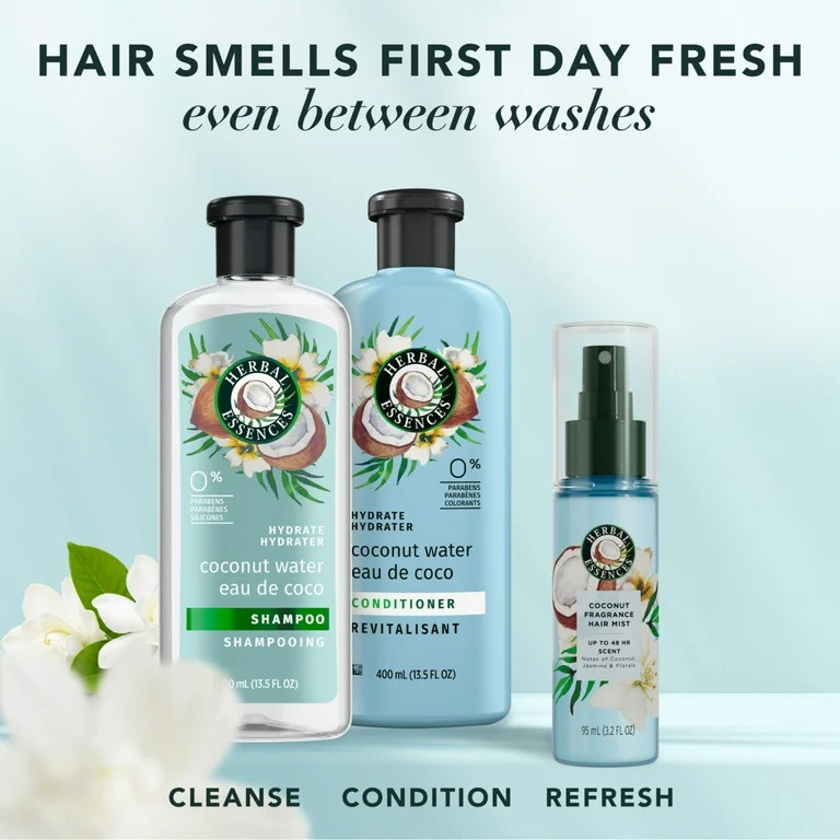 Herbal Essences Coconut Perfume Fragrance Hair Spray, Coconut Water and Jasmine, 3.2 oz | Walmart (US)