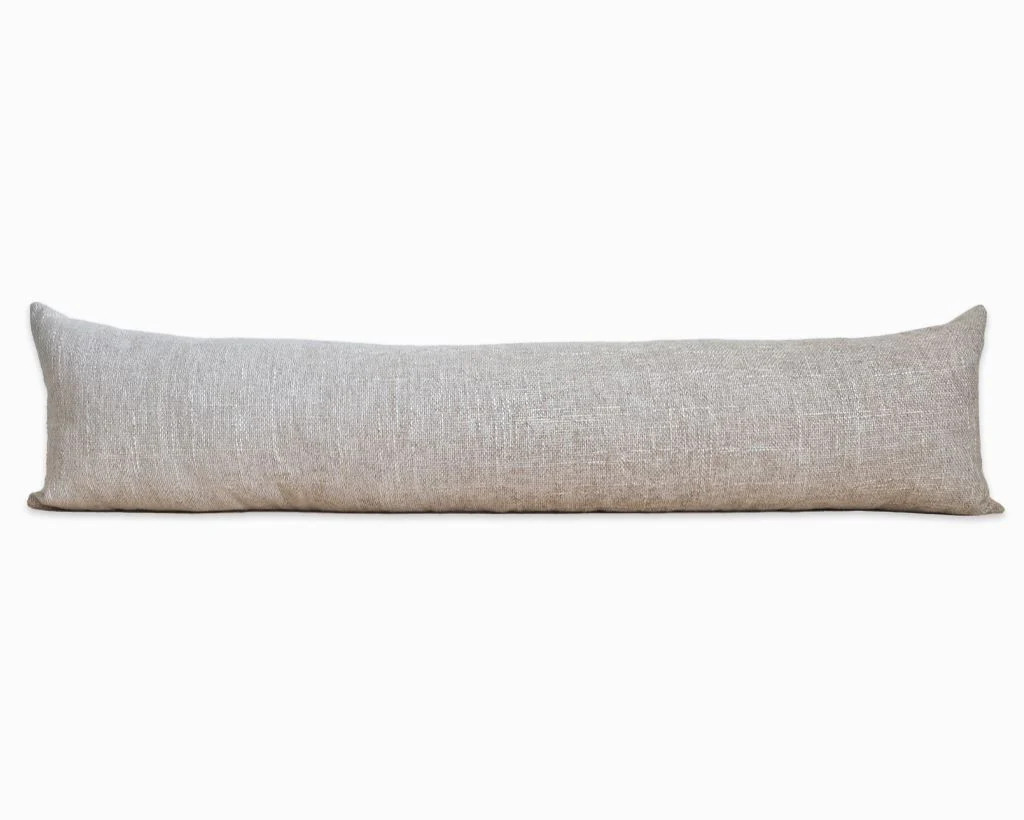 Neutral Woven Long Lumbar Throw Pillow | Coterie, Brooklyn