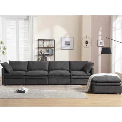 Modern Sofa U-Shaped Sectional Sofa ,5-Seat Upholstered Sofa Furniture,Sleeper Sofa Couch With Chaise Lounge | Wayfair North America