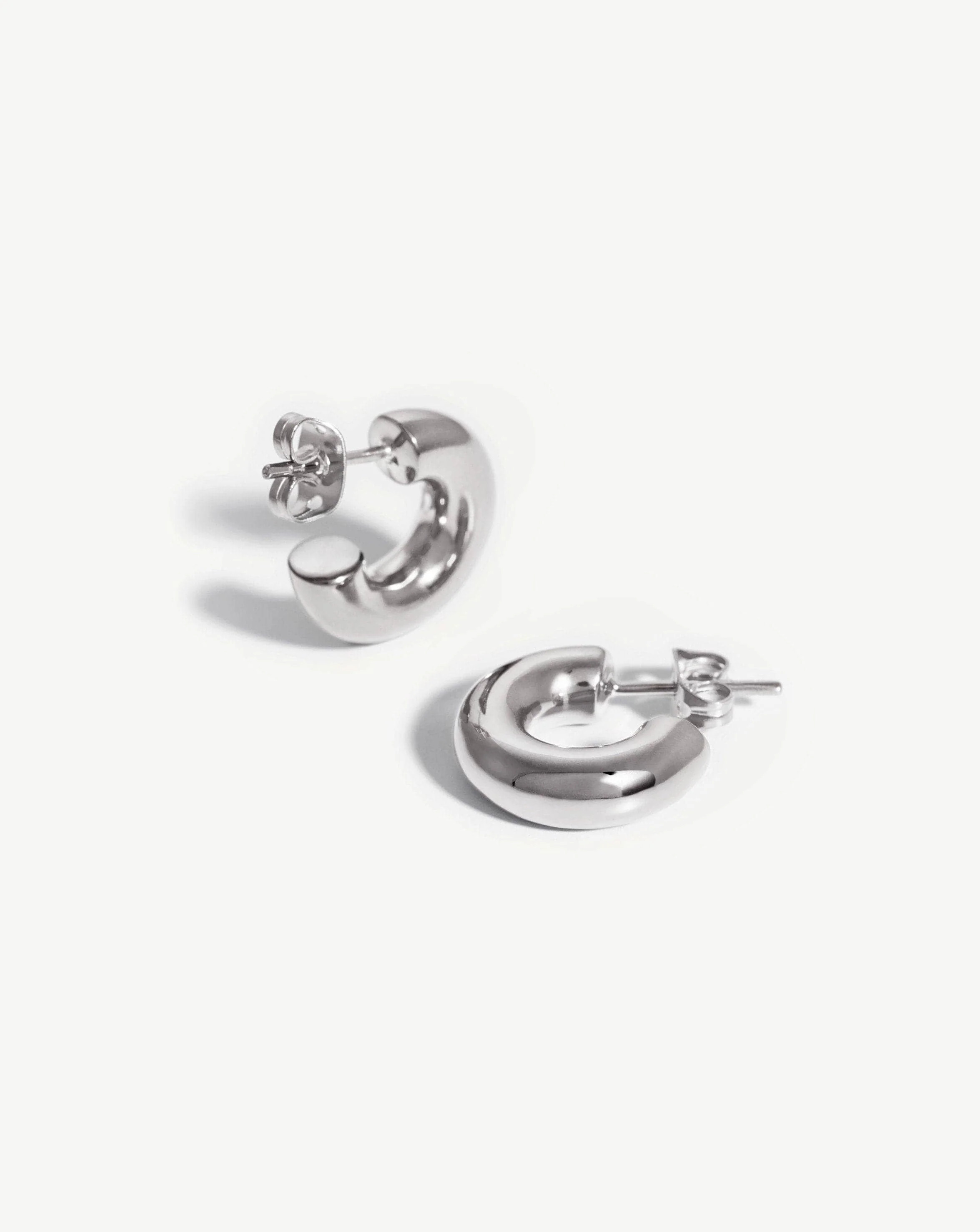 Mini Chubby Hoop Earrings | Silver Plated | Missoma