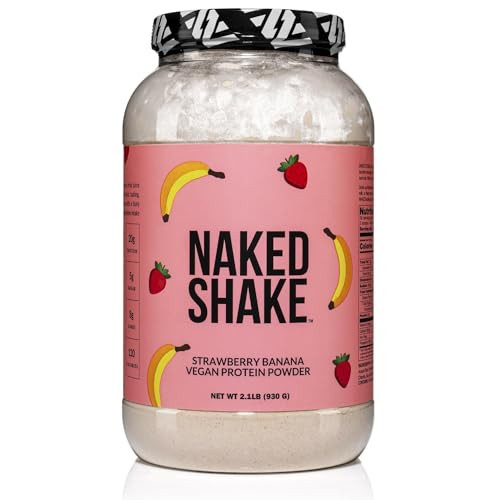 NAKED Shake - Vegan Protein Powder, Strawberry Banana - Flavored Plant Based Protein with Mct Oil, Gluten-Free, Soy-Free, No Gmos Or Artificial Sweeteners - 30 Servings | Amazon (US)