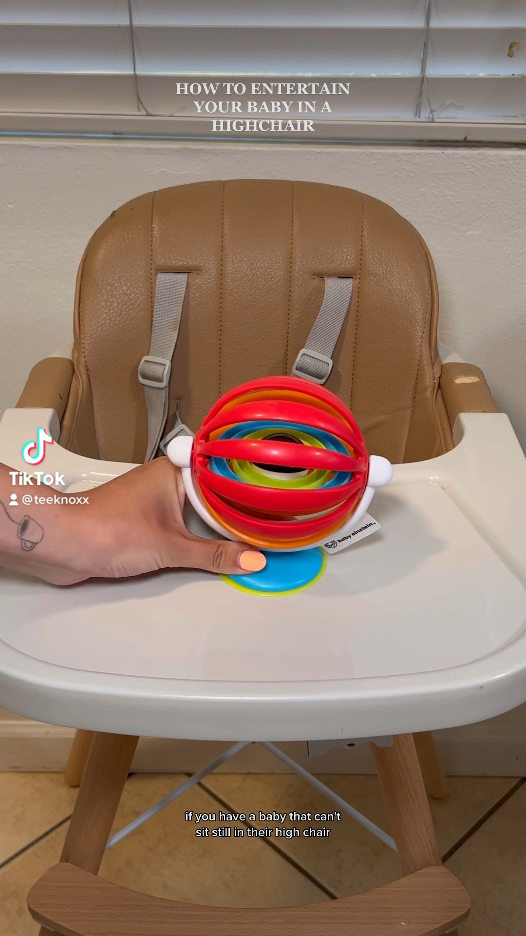 Baby Einstein Sticky Spinner BPA-free High Chair Activity Toy, Ages 3  Months+