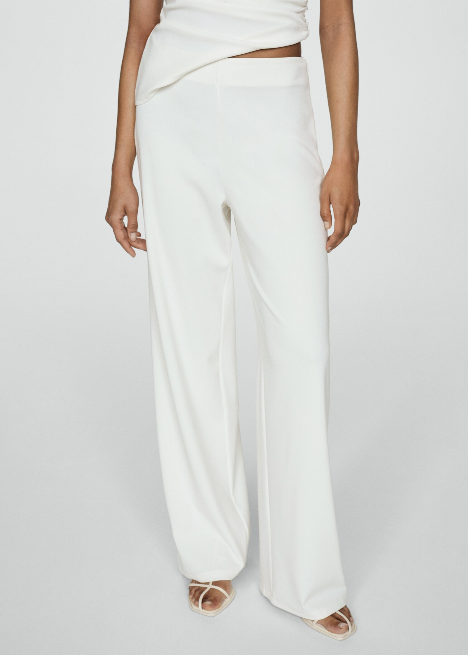 Flowy straight-fit pants - Woman | MANGO USA | MANGO (US)