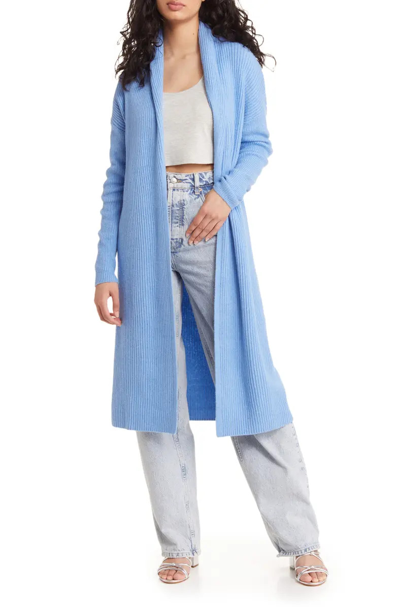 Longline Shawl Collar CardiganOPEN EDIT | Nordstrom