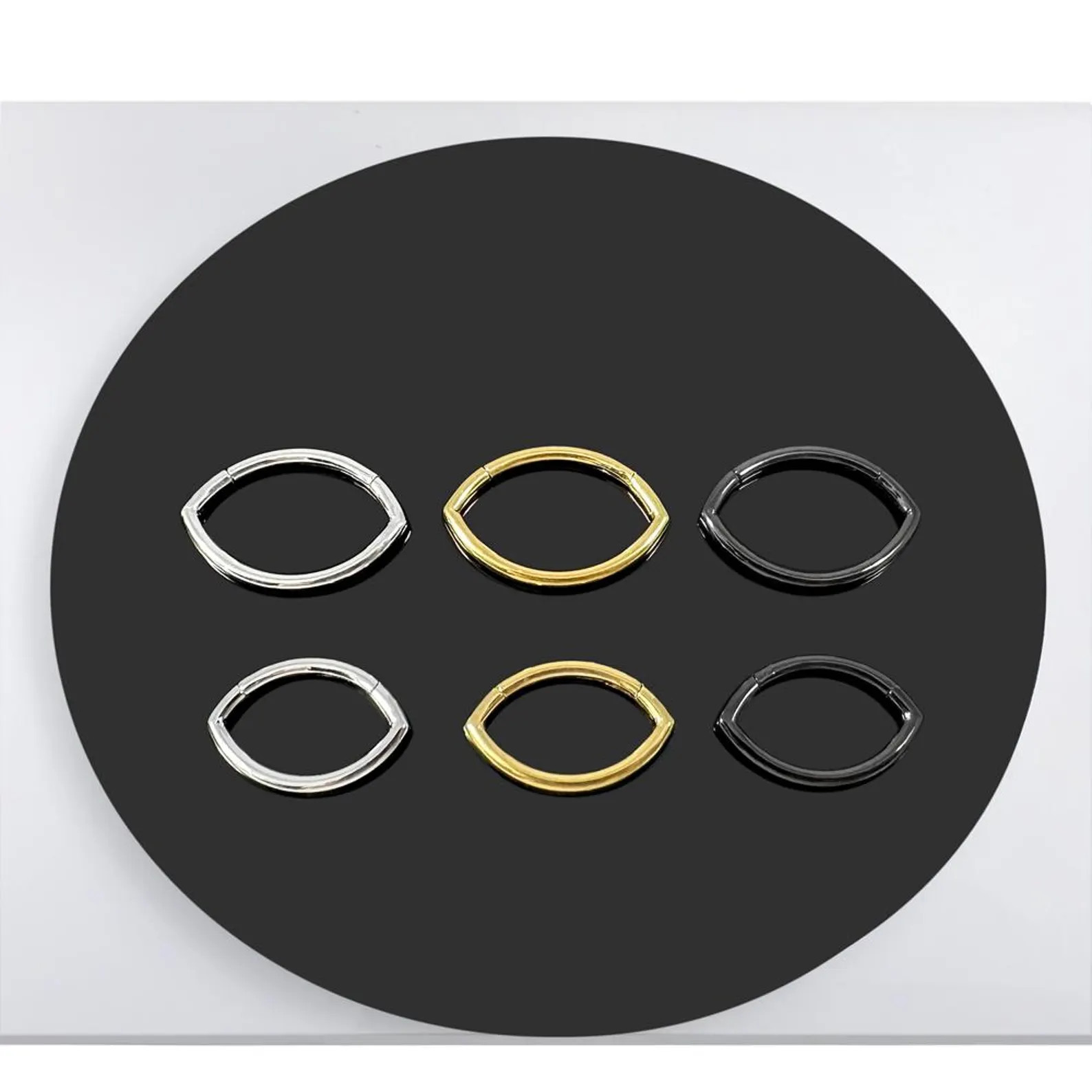Oval Hinged Segment Ring – 316L Surgical Steel Septum Daith Piercing | Etsy (Global)
