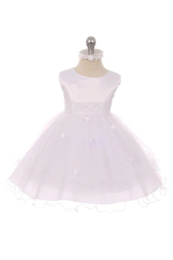 Lace & Beads Trim Baby Dress | Kid's Dream