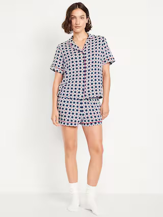 Sunday Sleep Knit Jersey Short Set | Old Navy (US)