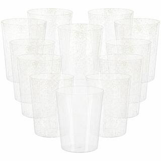Champagne Gold Glitter Clear Plastic Ice Buckets for Parties 90 oz. Wine and Chillers 12-Pack for Use | The Home Depot
