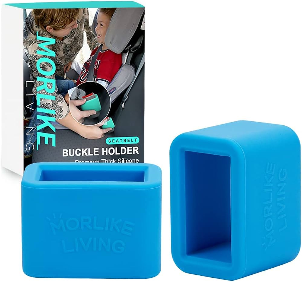 Morlike Silicone Belt Buckle Holder Booster (Blue,2 pack) | Amazon (US)