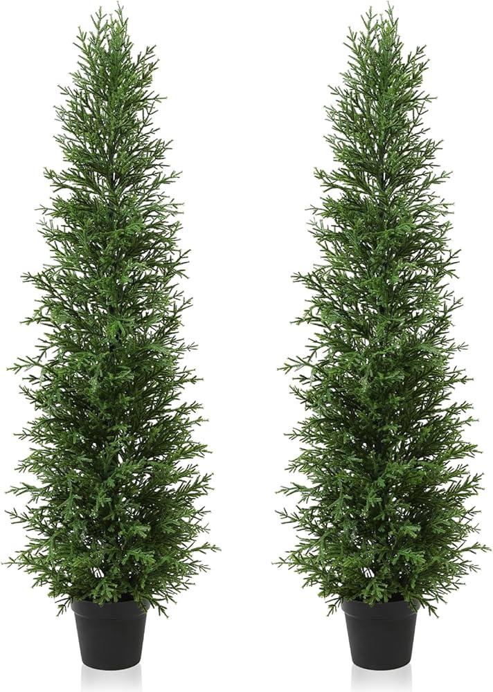 Kazeila 150cm Artificial Plants Outdoor Artificial Cypress Tree,UV Resistant Rated Fake Conifers ... | Amazon (UK)