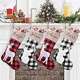 Personalized Christmas Stocking，Custom Name Family Christmas Stocking, 18” Large Knitted Xmas... | Amazon (US)