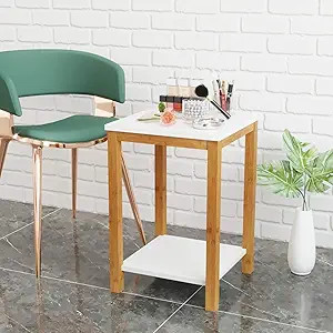 BAMEOS Side Table Modern Industrial End Table, 2-Tier Side Table with Storage Shelf, Accent Coffe... | Amazon (US)
