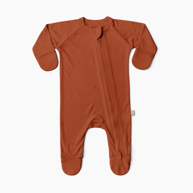 Goumi Kids x Babylist Bamboo & Organic Cotton Footie in Clay Size Newborn | Viscose | Babylist