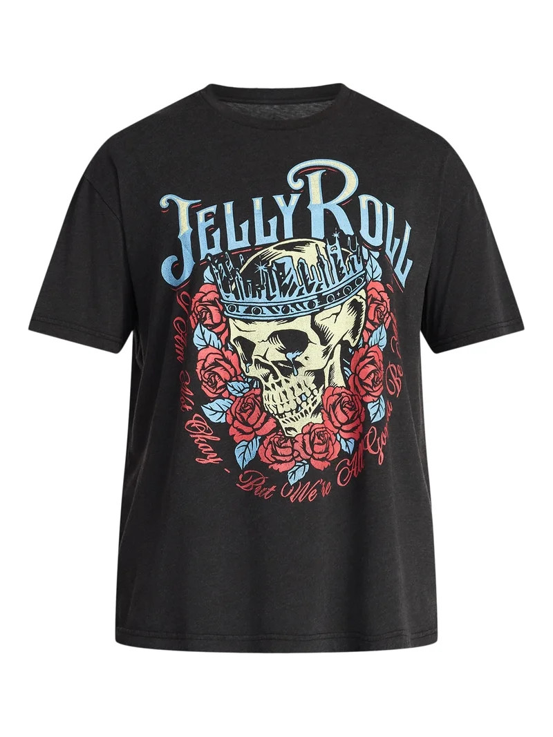 Jelly Roll Men's and Big Men's Boxy Fit Graphic Tee, Sizes XS-5XL | Walmart (US)