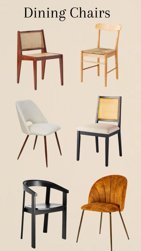 Dining chairs, upholstered dining chair, cane dining chair, velvet dining chair 

#LTKstyletip #LTKsalealert #LTKhome