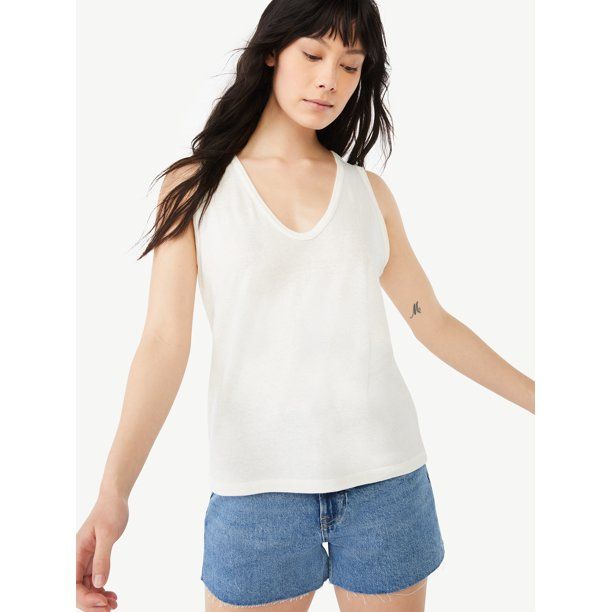 Free Assembly Women's V-Neck Tank Top | Walmart (US)