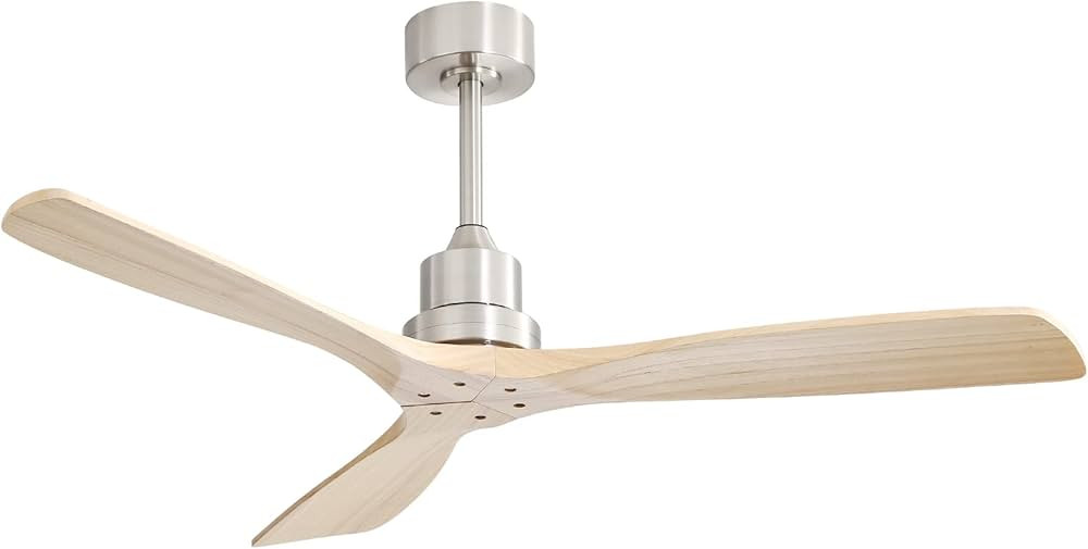 Sofucor 52 Inch Ceiling Fan Without Light Carved Wood Fan Blade Reversible DC Motor Modern Farmho... | Amazon (US)