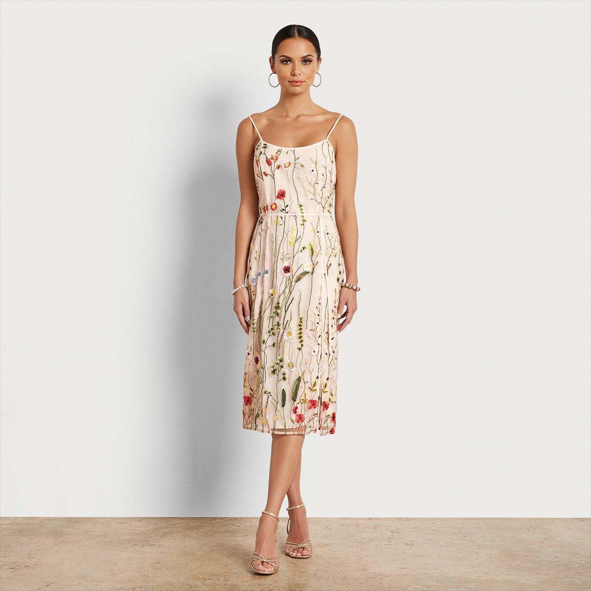 Floral Embroidered Midi Dress | Sam Edelman