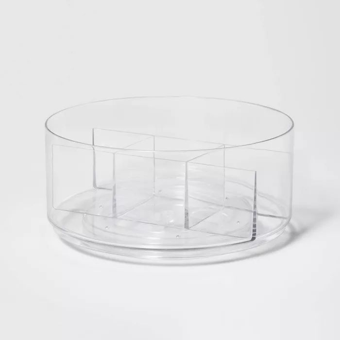 Bathroom Plastic Spinning Turntable Beauty Organizer Clear - Brightroom™ | Target