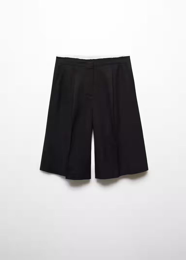Bermuda shorts with contrast trim -  Women | Mango USA | MANGO (US)