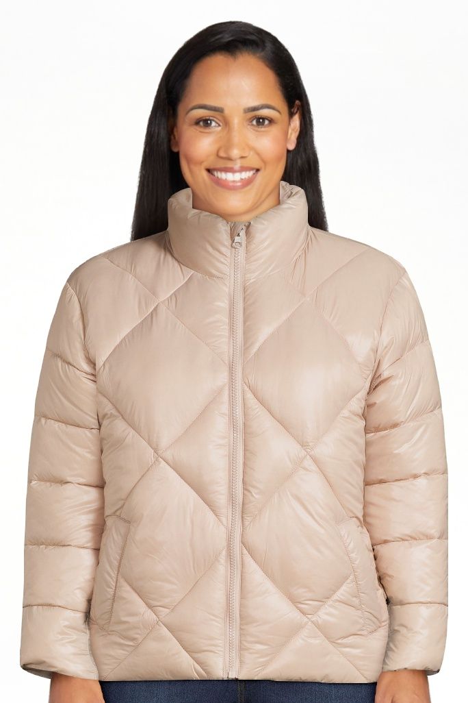 Time and Tru Women's Short Quilted Puffer Jacket, Sizes XS-3X | Walmart (US)