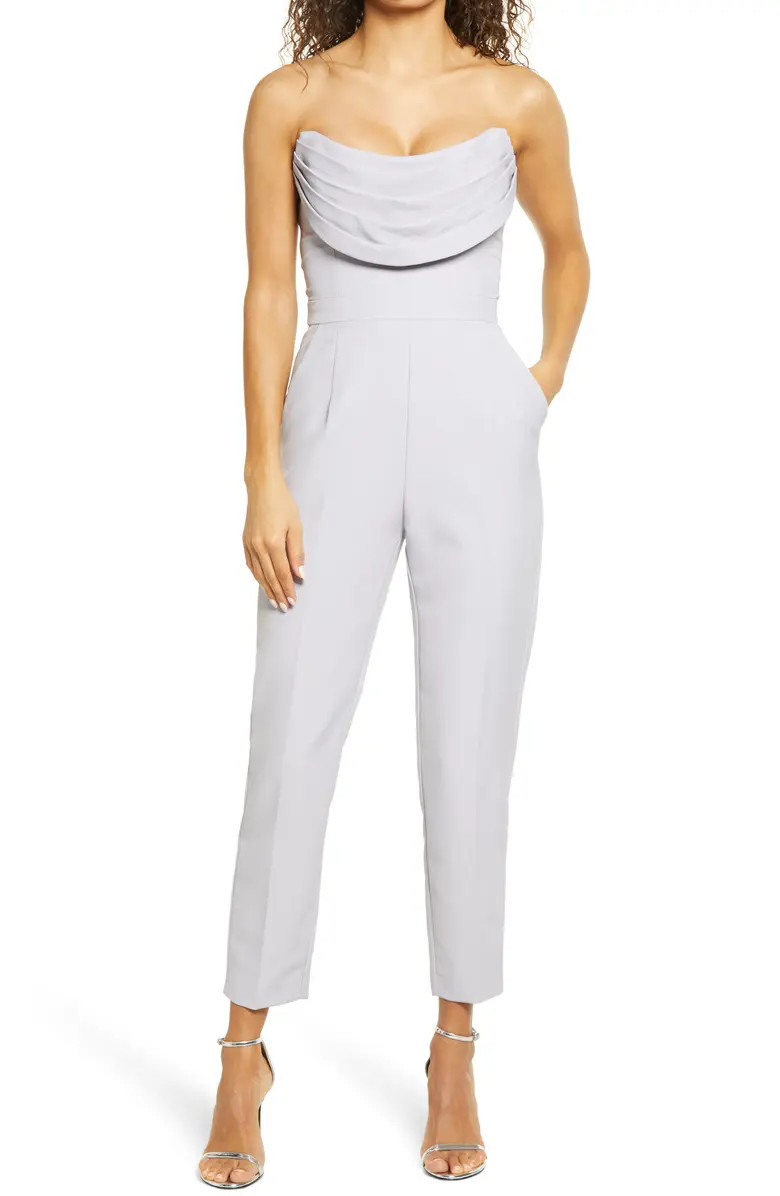 Cowl Neck Strapless Jumpsuit | Nordstrom