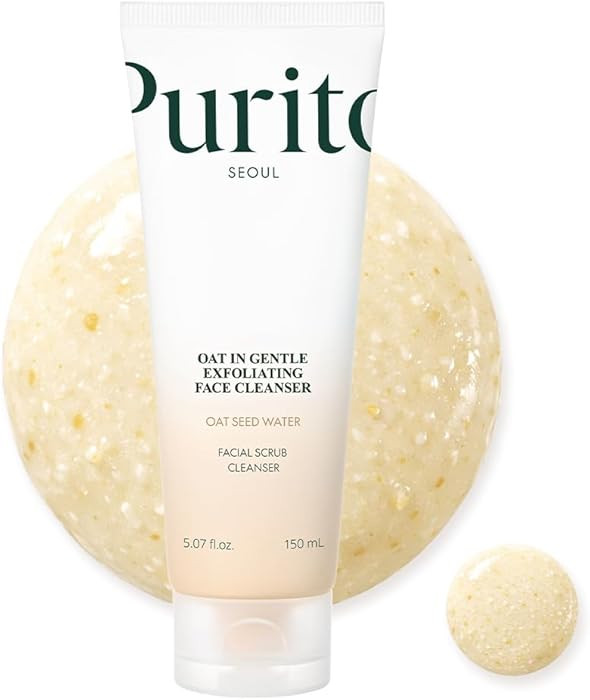 Purito Oat Exfoliating Facial Polish Cleanser - Hydrating Daily Face Wash with Gentle Scrub Clay ... | Amazon (US)