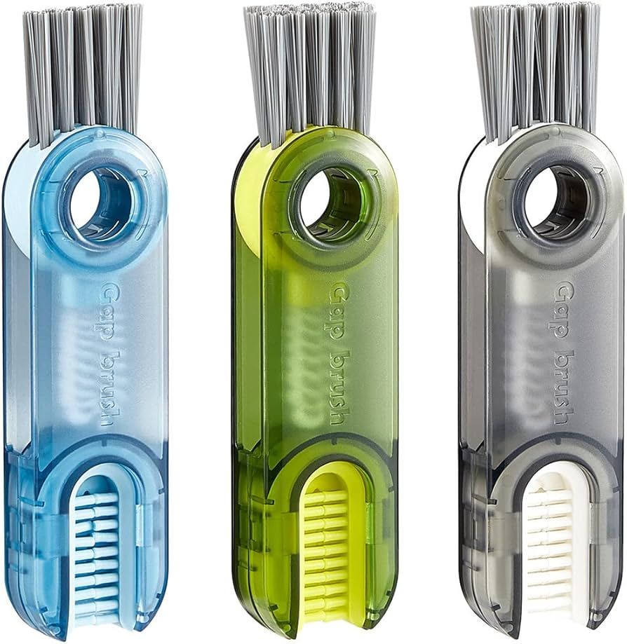 3 in 1 Tiny Cleaning Brush, 3 Pack Cup Lid Cleaner Brushes Set Mini Multi-Functional Crevice Clea... | Amazon (US)