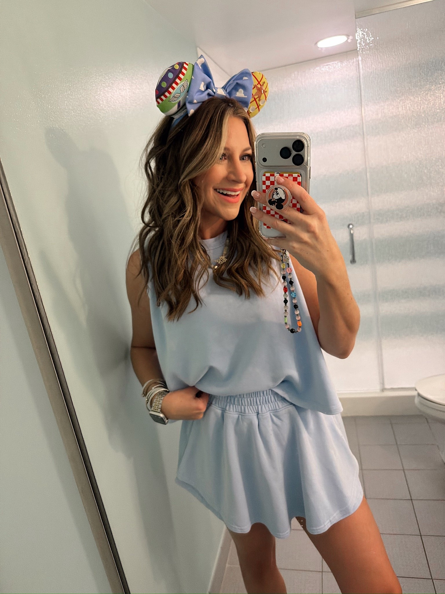 Today’s Walt Disney World ootd! In a small top and skort from poppy & pine, Etsy ears, bauble bar necklaces - fits tts.

#LTKootd #LTKTravel #LTKmomlife