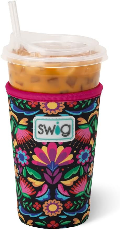 Swig Life Medium Iced Cup Coolie, Standard 22oz Iced Coffee Cup Insulator Sleeve with Handle, Neo... | Amazon (US)