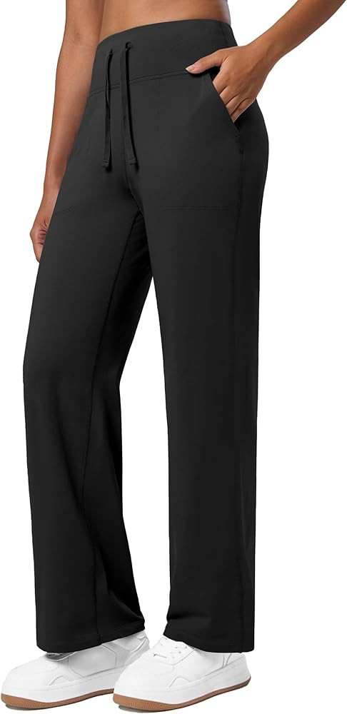 Willit Women's Fleece Lined Pants Wide Leg Thermal Yoga Winter Pants with Pockets High Waist Comy... | Amazon (US)