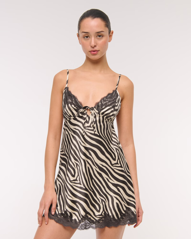 Jacquard Lace and Satin Nightie | Abercrombie & Fitch (US)