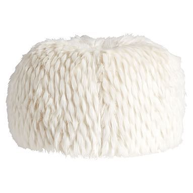 Winter Fox Faux-Fur Bean Bag Chair | Pottery Barn Teen