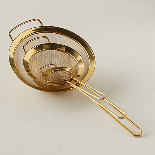 Gold Stainless Steel Strainers, Set of 3 | Terrain