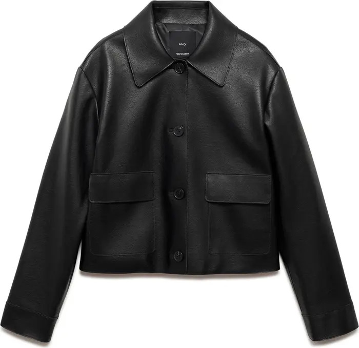 MANGO Sabina Faux Leather Jacket | Nordstrom | Nordstrom