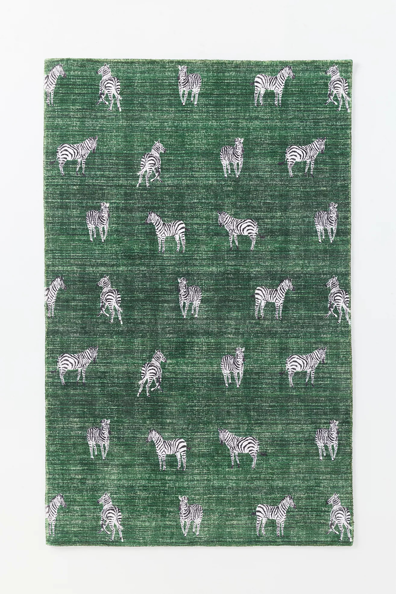 Easy-Care Printed Zebras Rug | Anthropologie (US)