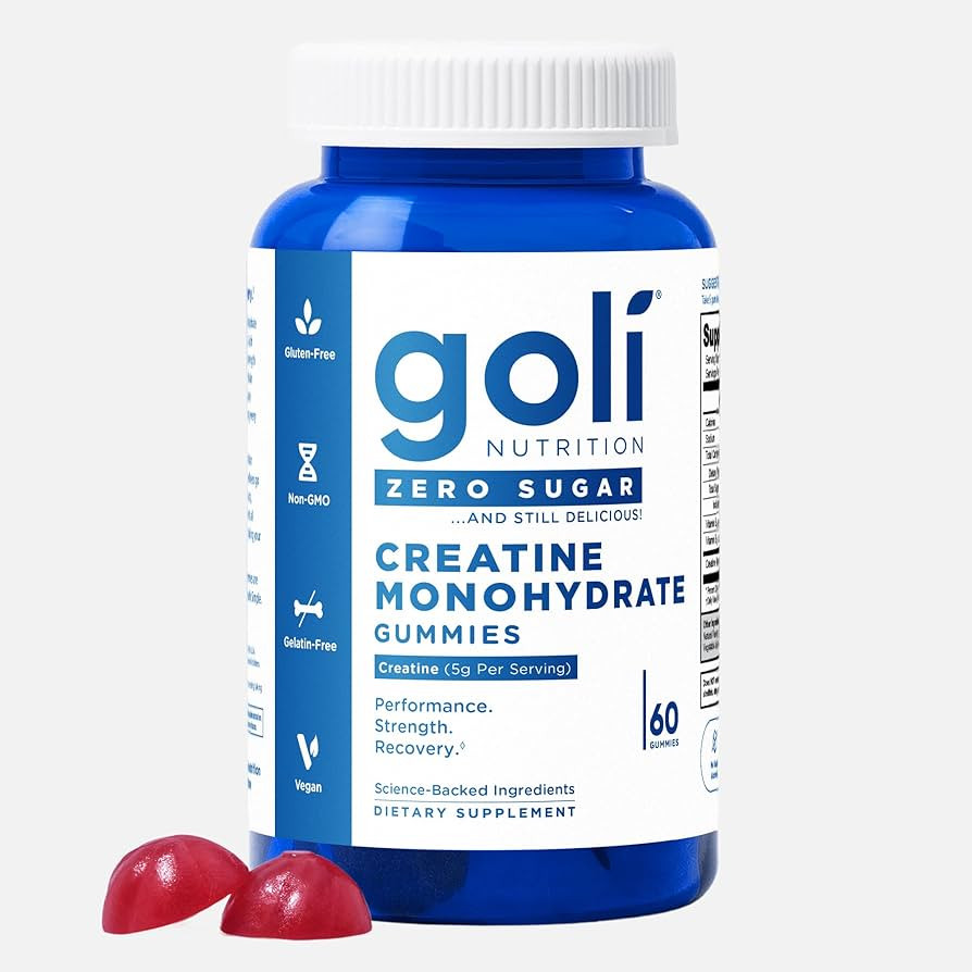 Goli Zero Sugar Creatine Gummies - Keto-Friendly, Rich in Fiber, No Sugar Alcohols, No Artificial... | Amazon (US)