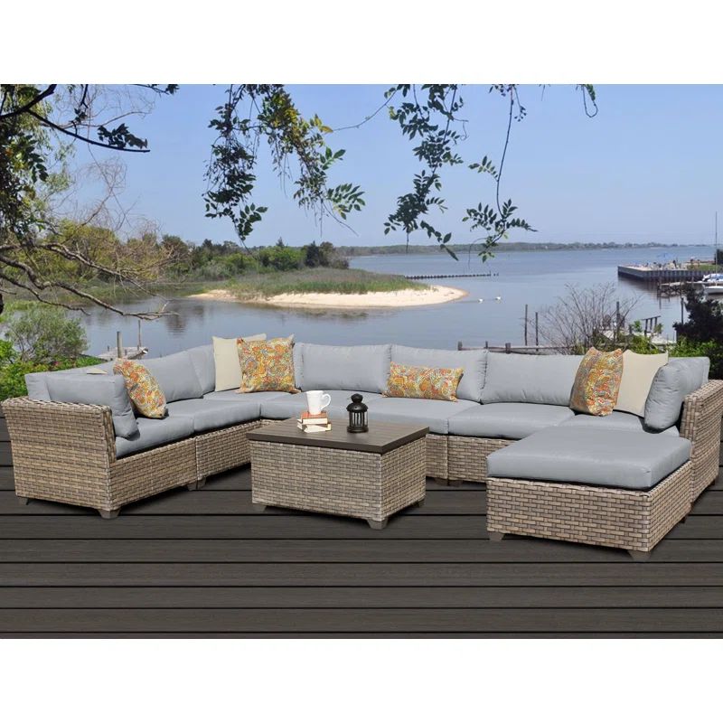 Anupras 9 Piece Sectional Seating Group with Cushions | Wayfair North America