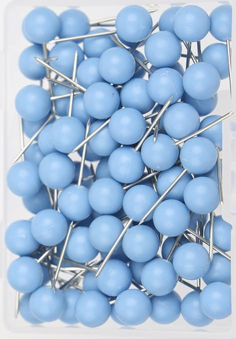 AnMiao Star 100pcs Map Tacks Push Pins 1/4 Inch Diameter Plastic Round Head and Steel Needle Poin... | Amazon (US)