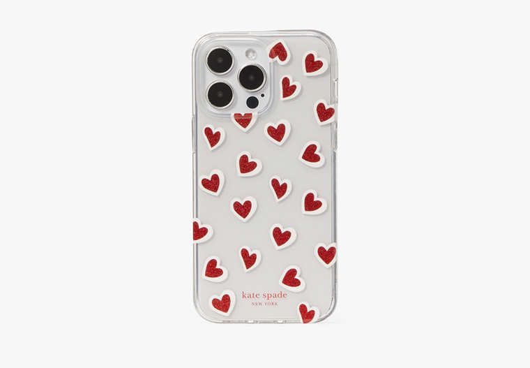 Hearts Glitter iPhone 14 Pro Max Case | Kate Spade (US)