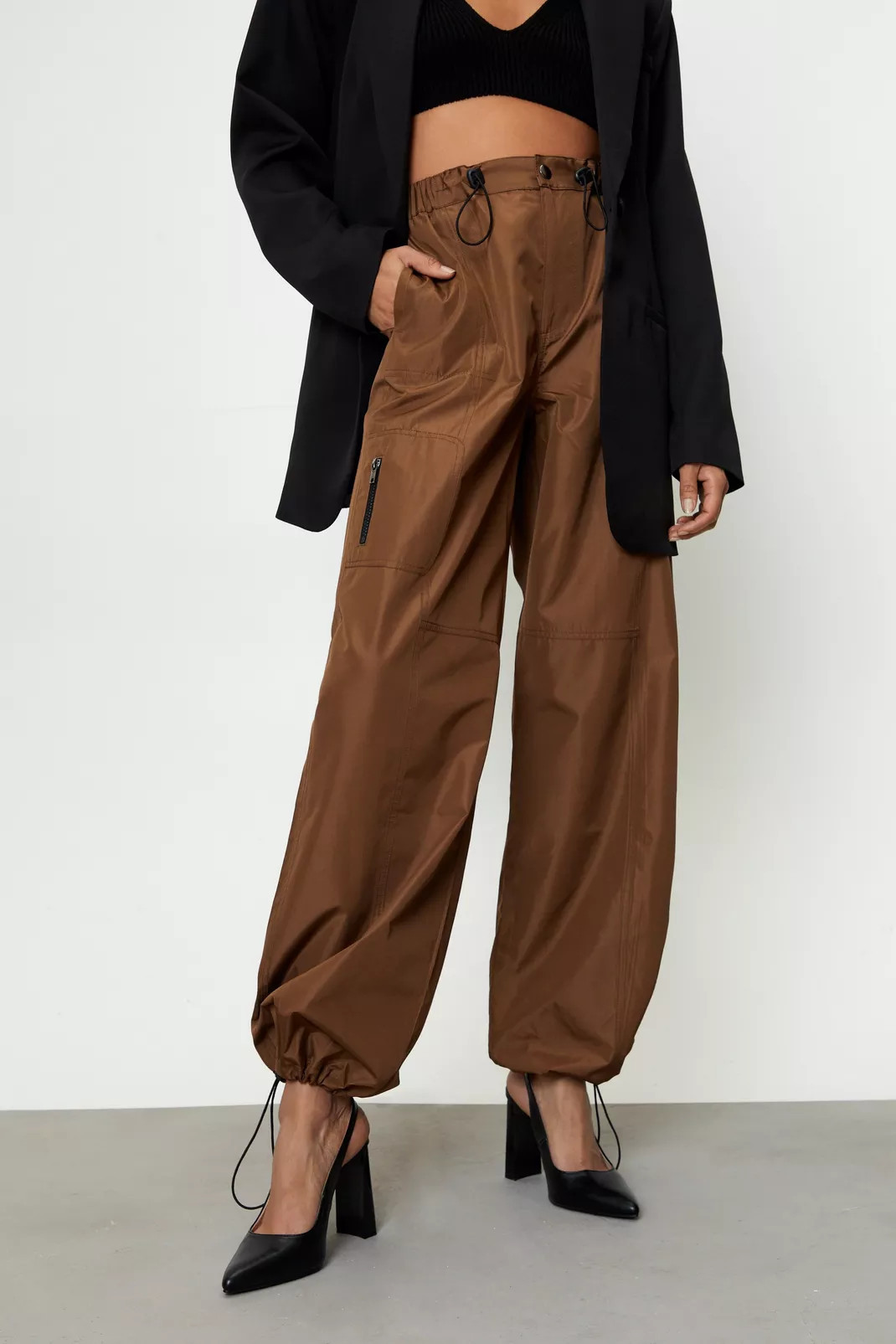 Faux Leather Slingback Court Heels | Nasty Gal (US)