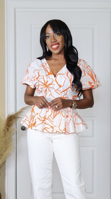 Spring Tops 
My top is from Rent The Runway. True to size. Wearing a size 6. Use code RTRCUR0D7BC3 for 30% off your first month subscription. 
My jeans run true to size. Wearing a size 6. 
Spring Outfit, Spring Outfits, Vacation Outfit, Easter, Tops, 


#LTKSeasonal #LTKstyletip #LTKover40